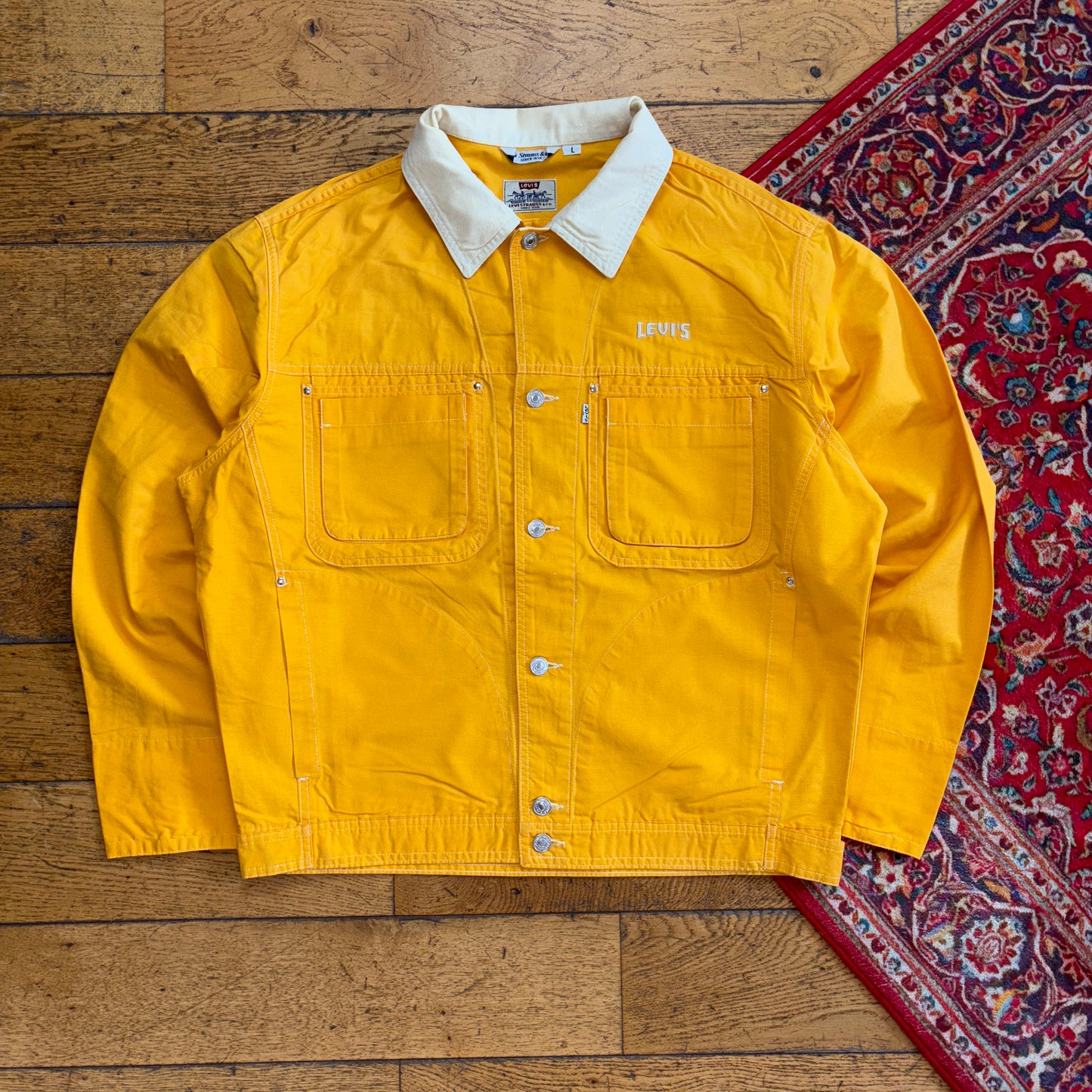 Vintage Levis Yellow Boxy Trucker Jacket - L