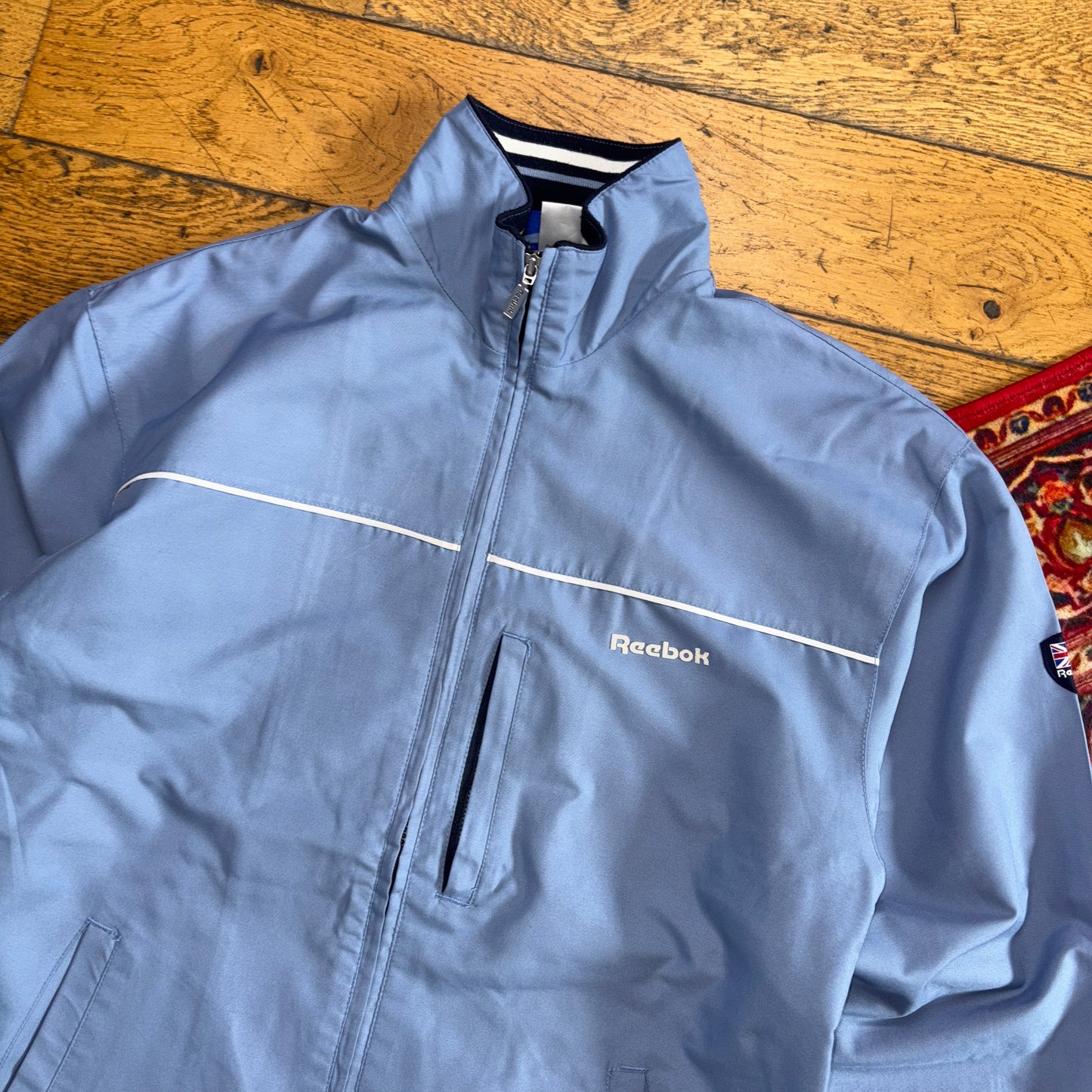 Vintage Reebok Blue Tracksuit Track Shell Windbreaker Jacket - M