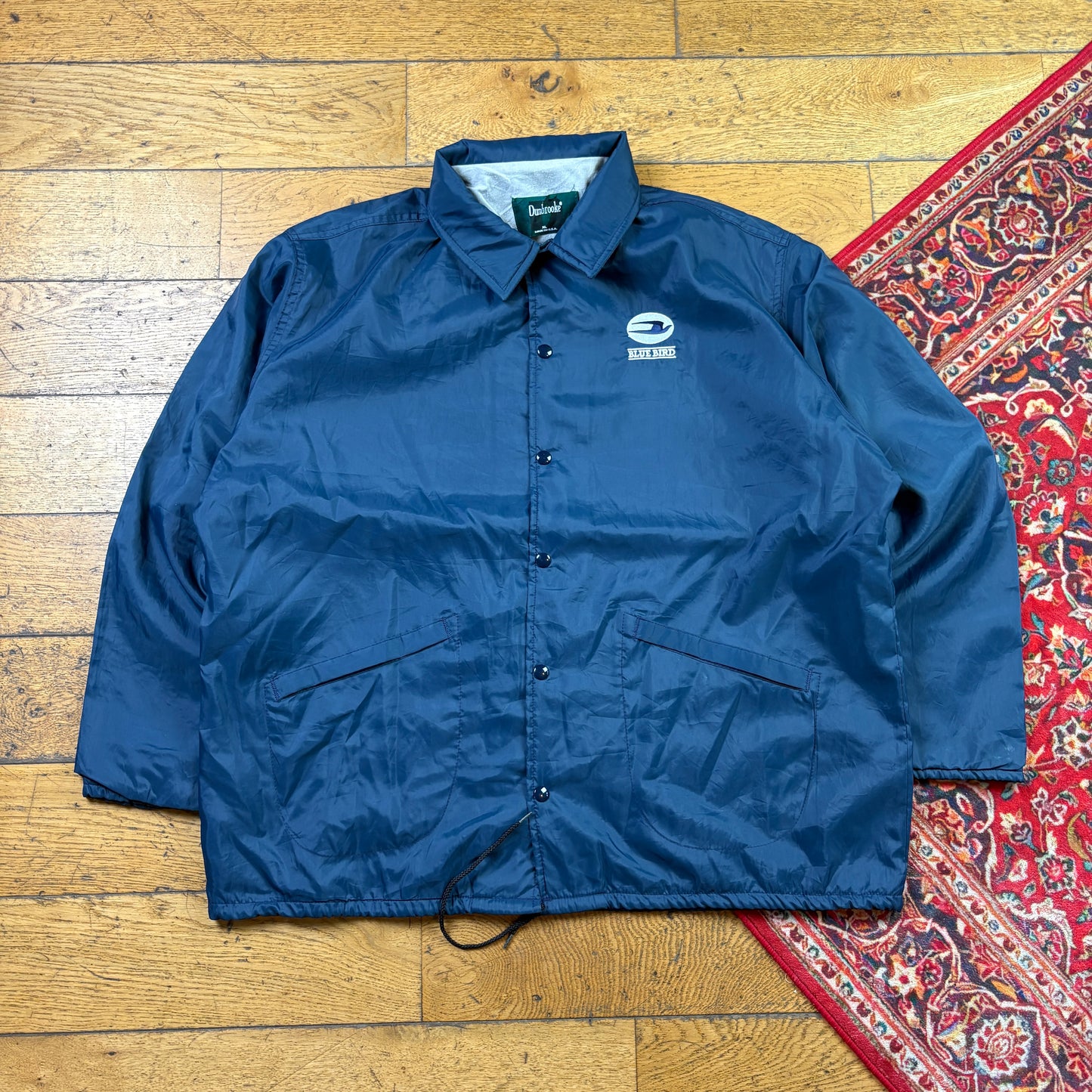 Vintage Navy Nylon Coach Harrington Jacket -XL