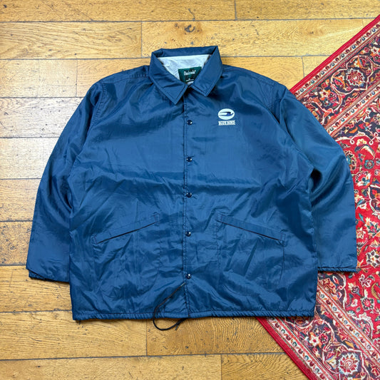 Vintage Navy Nylon Coach Harrington Jacket -XL