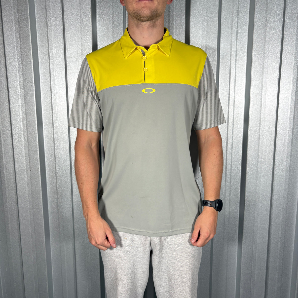 Oakley Yellow Golf Polo T Shirt - M