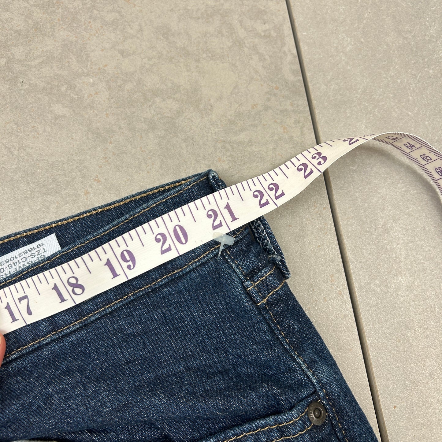 Vintage Wrangler Dark Blue Denim Carpenter Baggy Shorts - 42