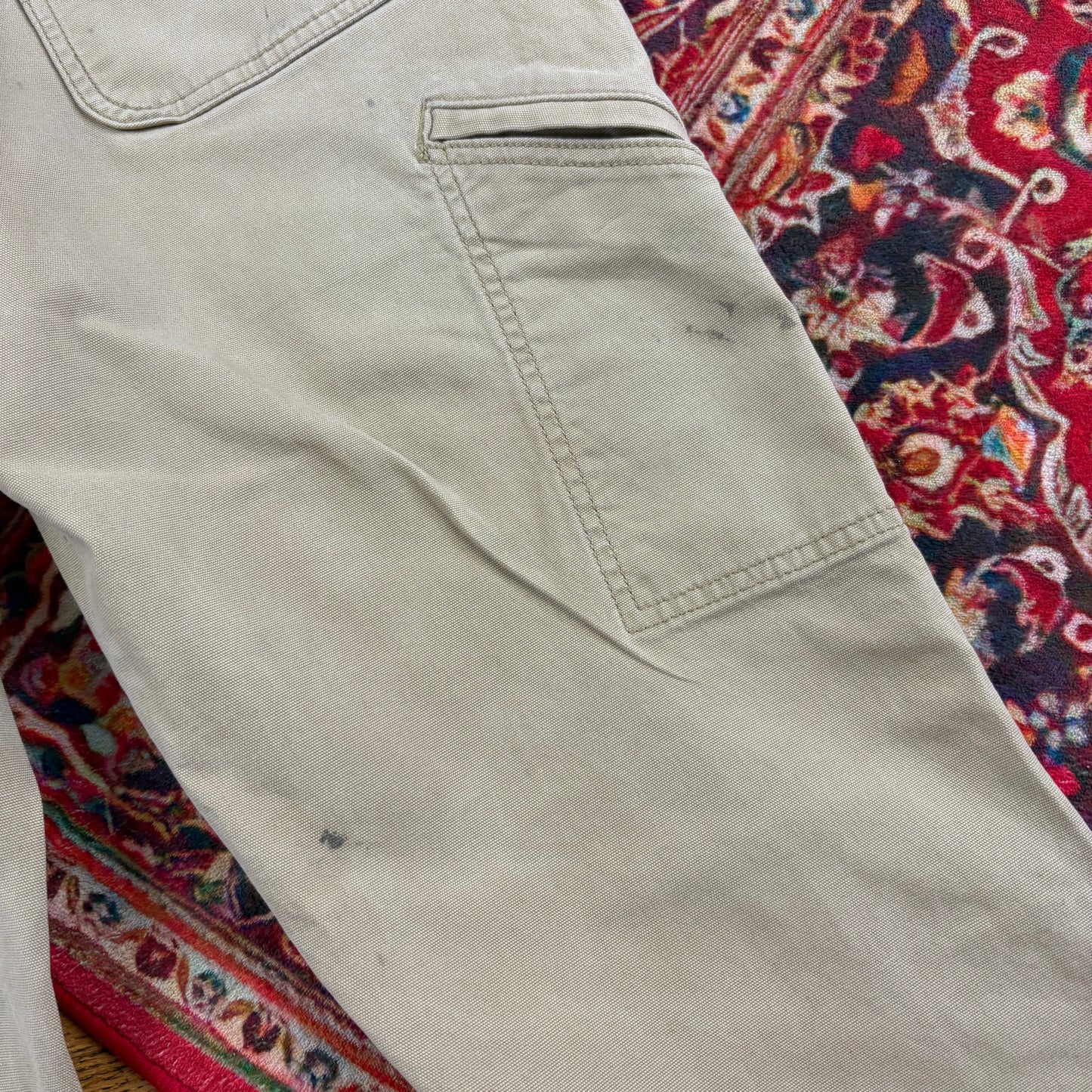Vintage Carhartt Cream Workwear Carpenter Trousers - 34