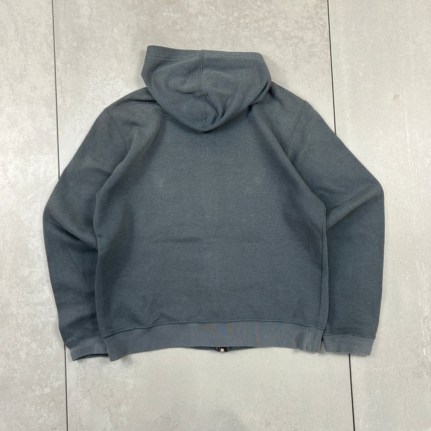 Vintage 00s Energie Skatewear Grey Embroidered Zip Hoodie Sweatshirt - S