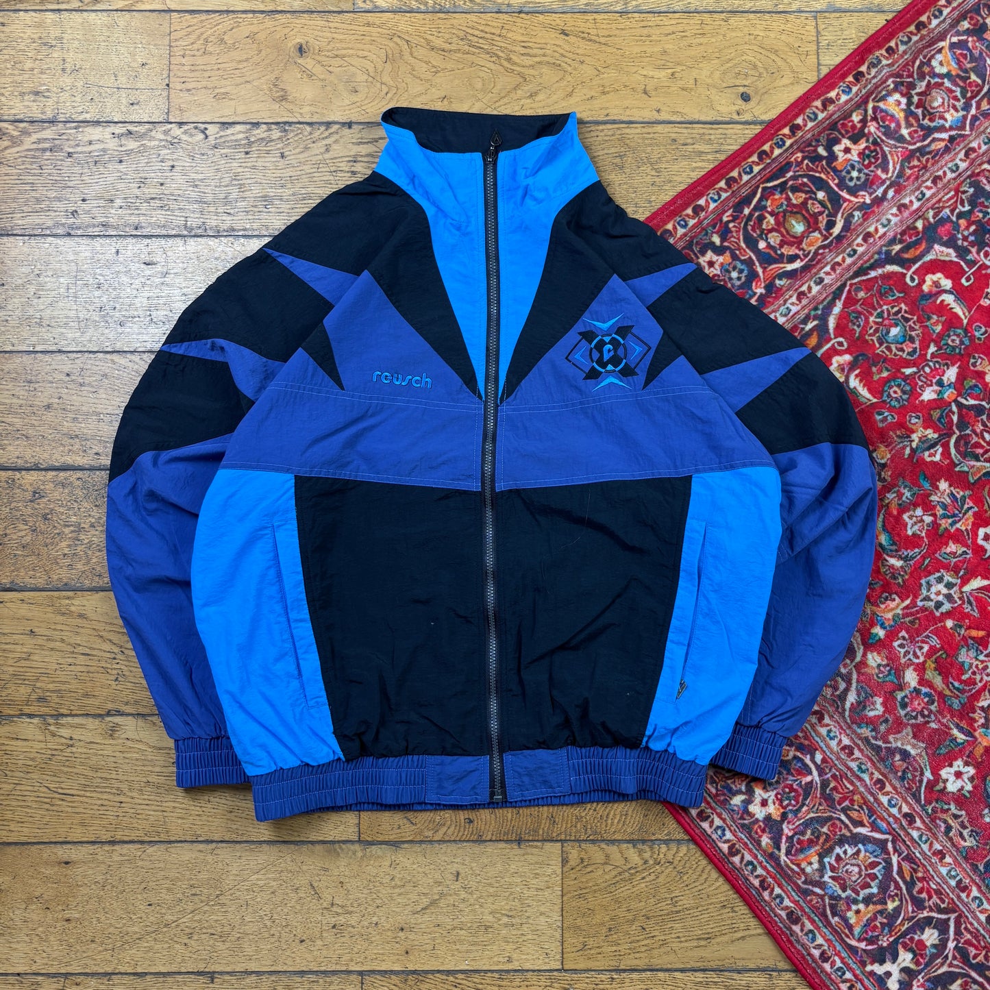 Vintage Reusch Purple Blue Tracksuit Track Shell Windbreaker Jacket - M