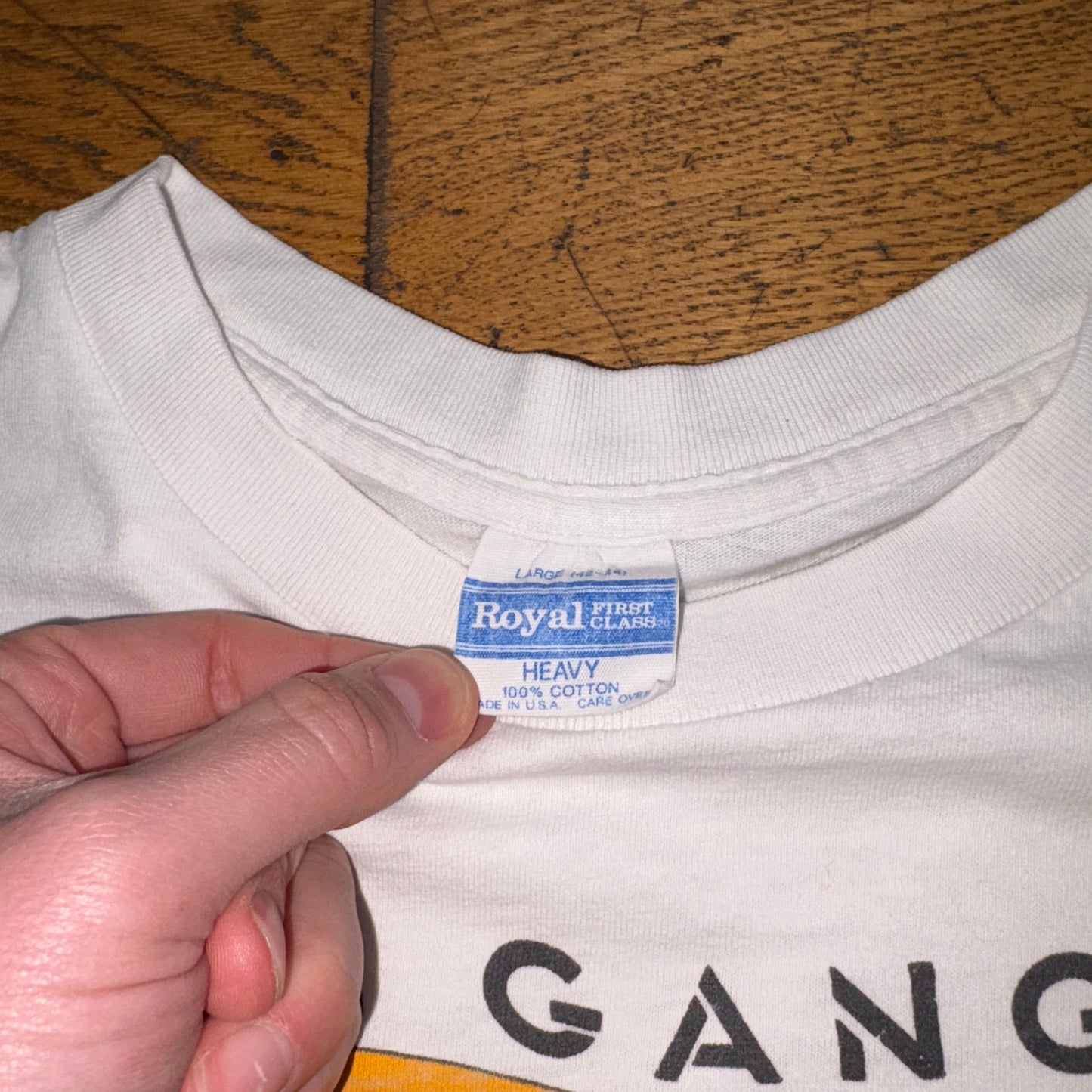 Vintage 1988 White Crocodile Gator Single Stitch Graphic T-Shirt - S