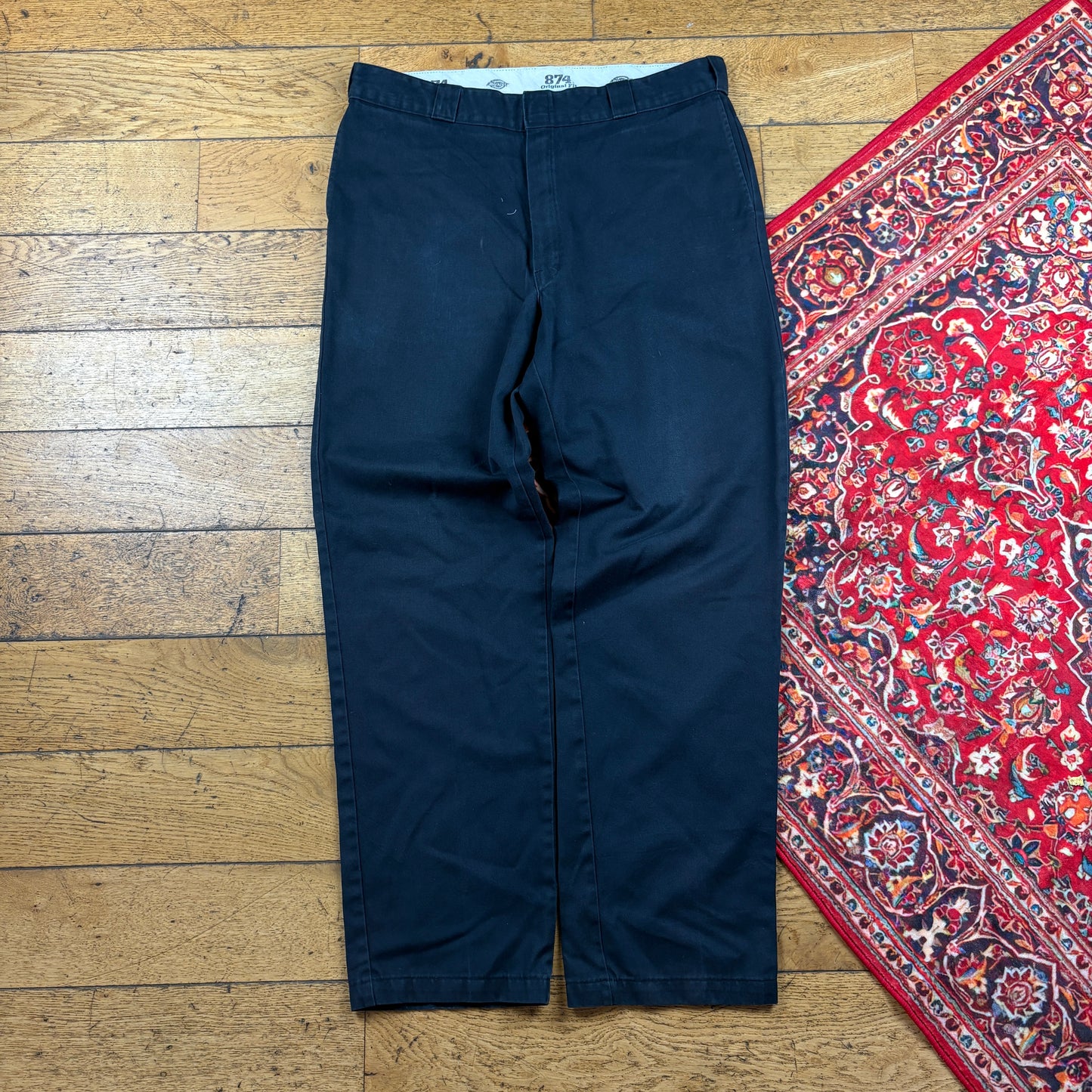 Vintage Dickies 874 Skate Black Trousers - 38