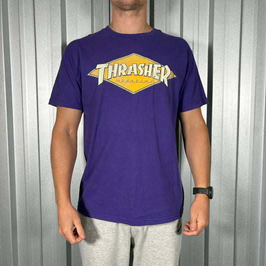 Thrasher Skate Purple Graphic T Shirt - S