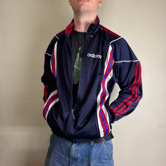 Vintage Adidas 90s Navy Blue Track Jacket - L
