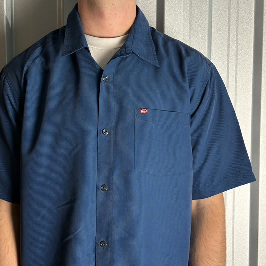 Vintage Quiksilver Blue Check Surfwear Short Sleeve Shirt - L
