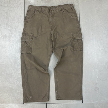 Vintage Carhartt Brown Workwear Carpenter Baggy Trousers - 38