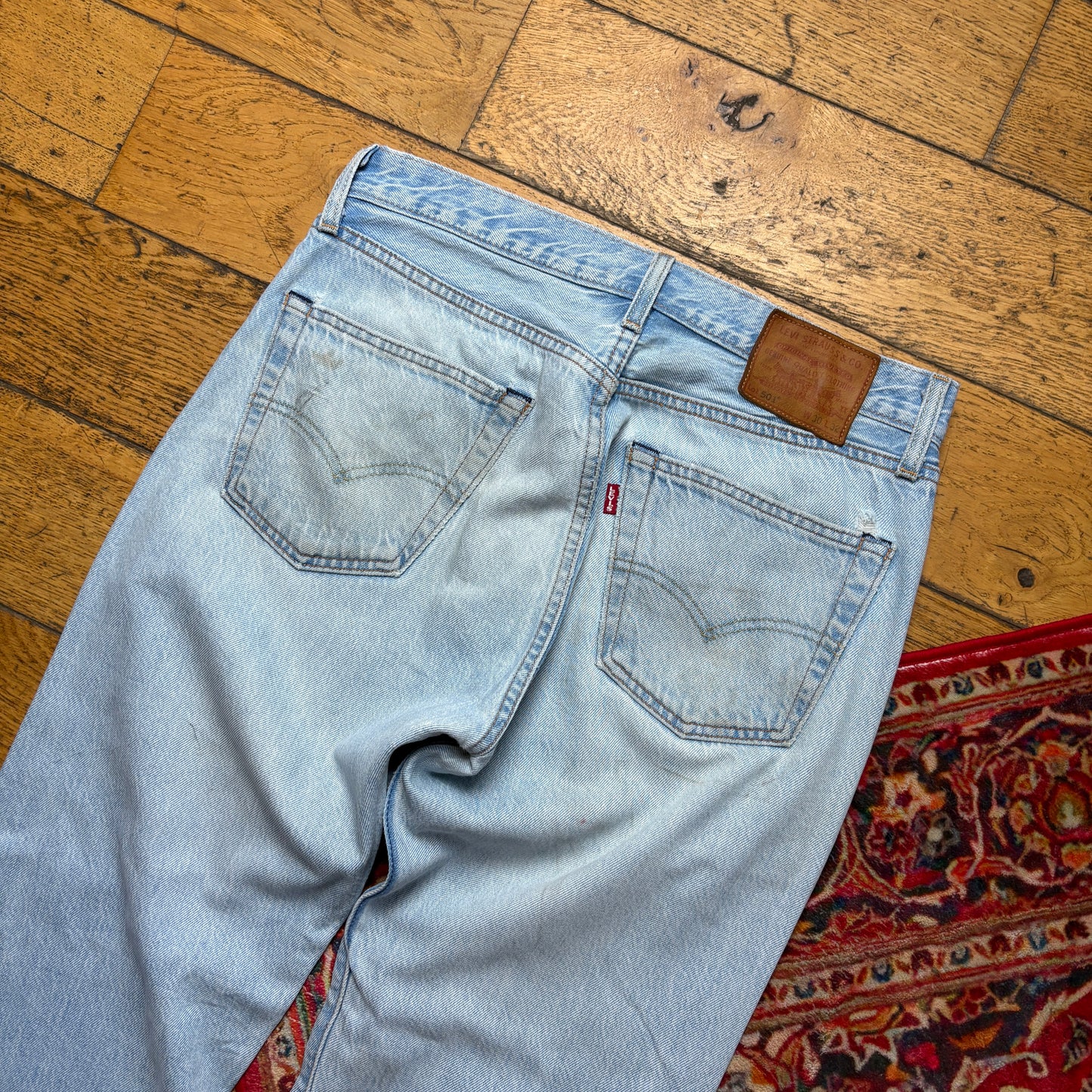 Vintage Levis 501 Straight Blue Denim Jeans - 30R