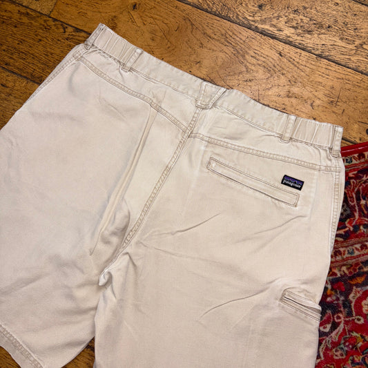 Vintage Patagonia Cream Gorpcore Hiking Y2K Baggy Shorts Jorts - 38