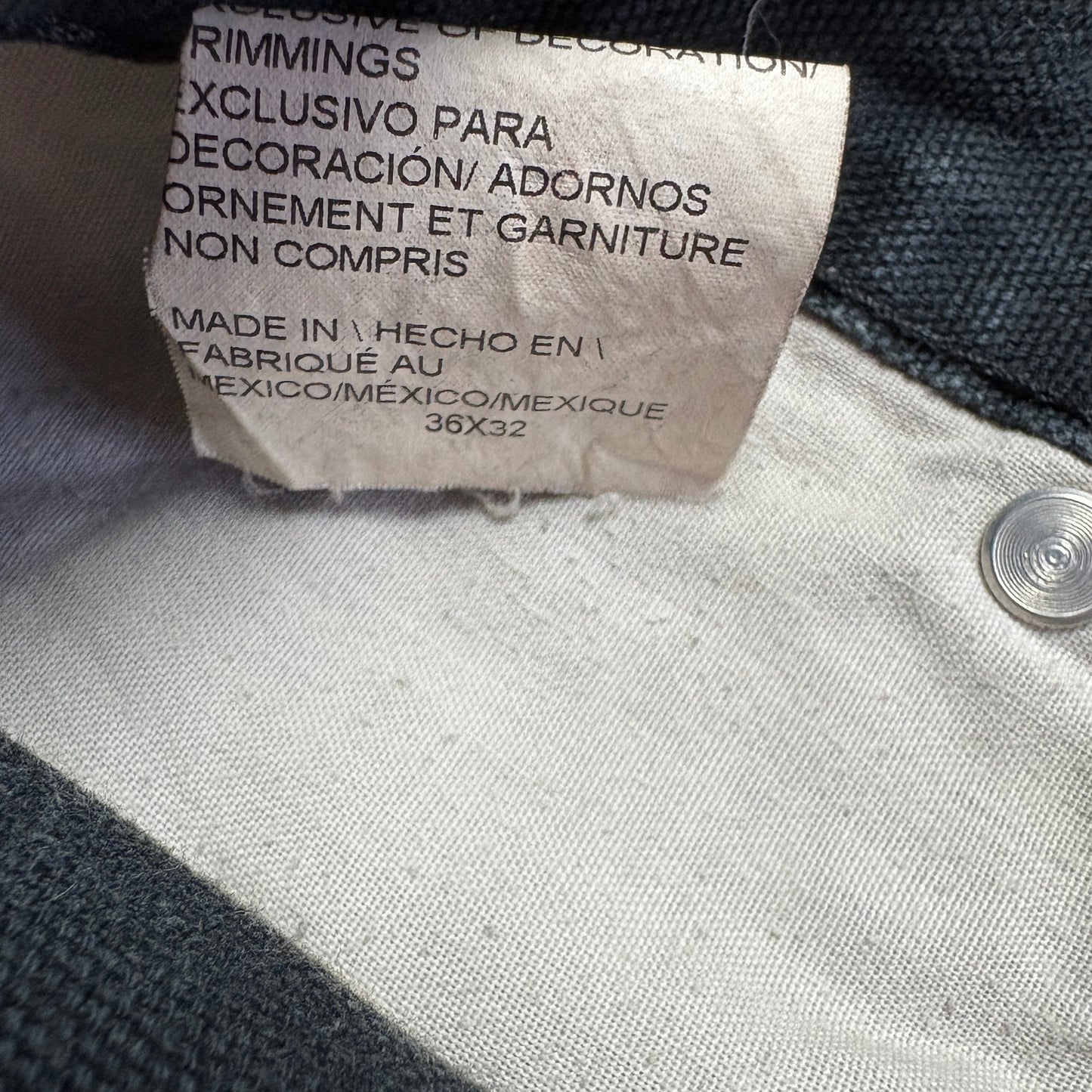 Vintage Dickies Workwear Carpenter Black Baggy Trousers - 38L