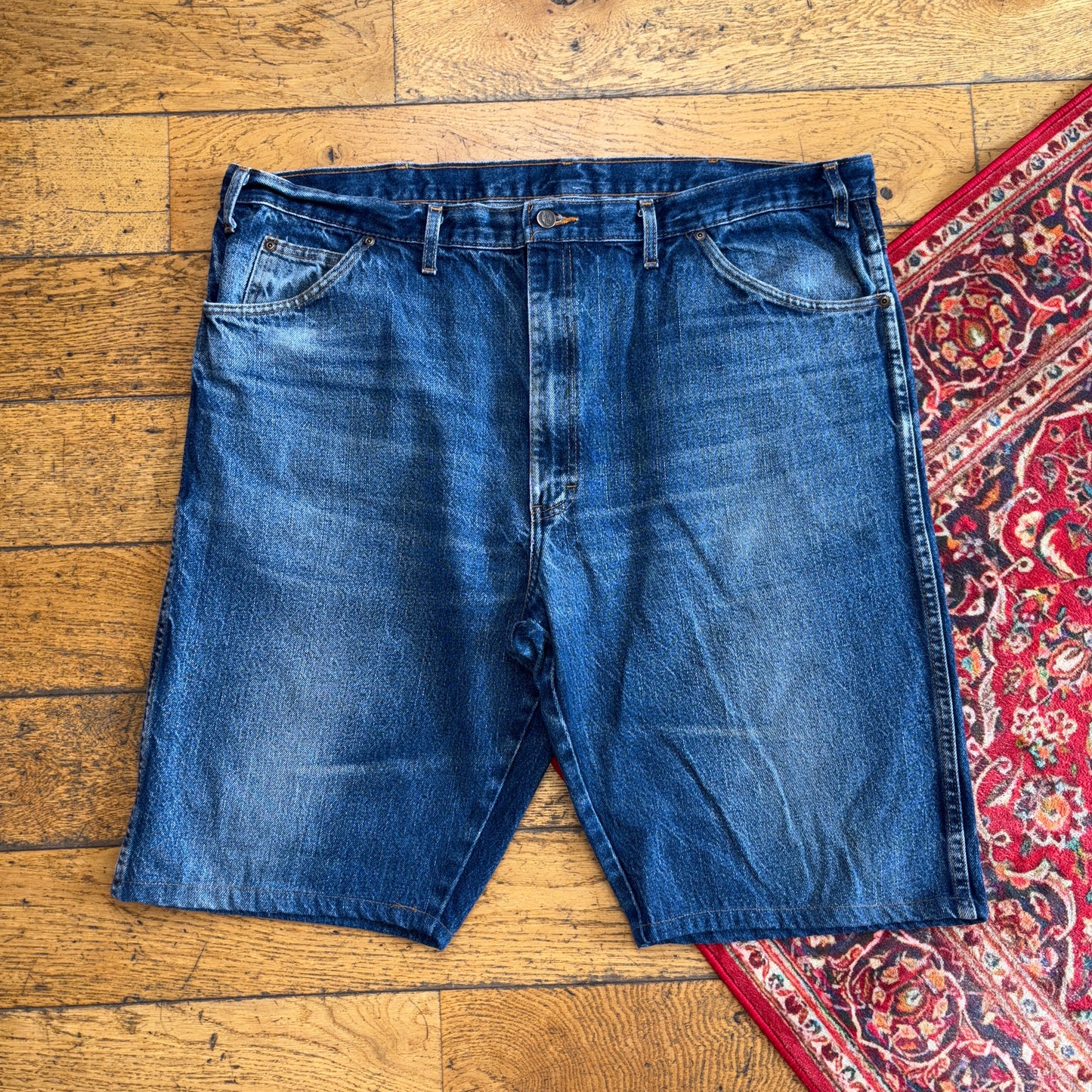 Vintage Dickies Workwear Carpenter Baggy Blue Shorts - 44
