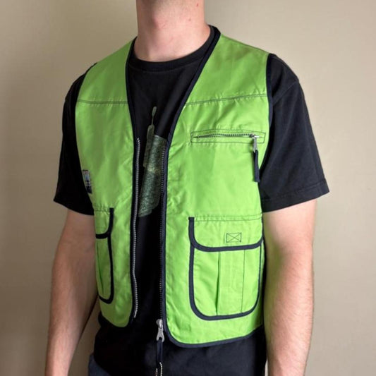 Vintage Green Gilet Vest Gorpcore Jacket - S