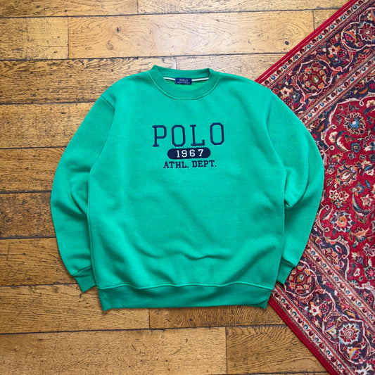 Vintage Ralph Lauren Green Embroidered Sweatshirt - M