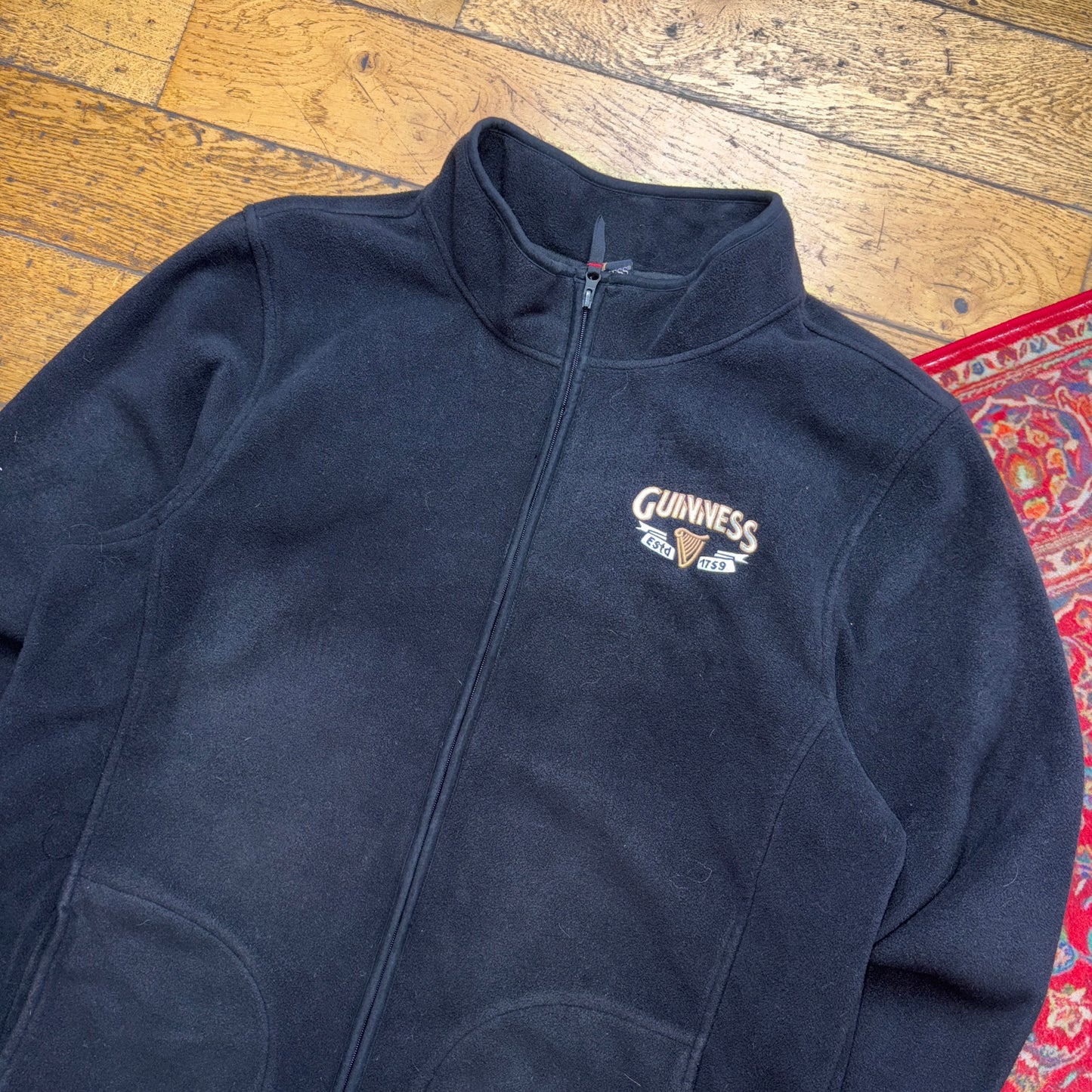 Vintage Guinness Black Fleece Embroidered Sweatshirt - XL
