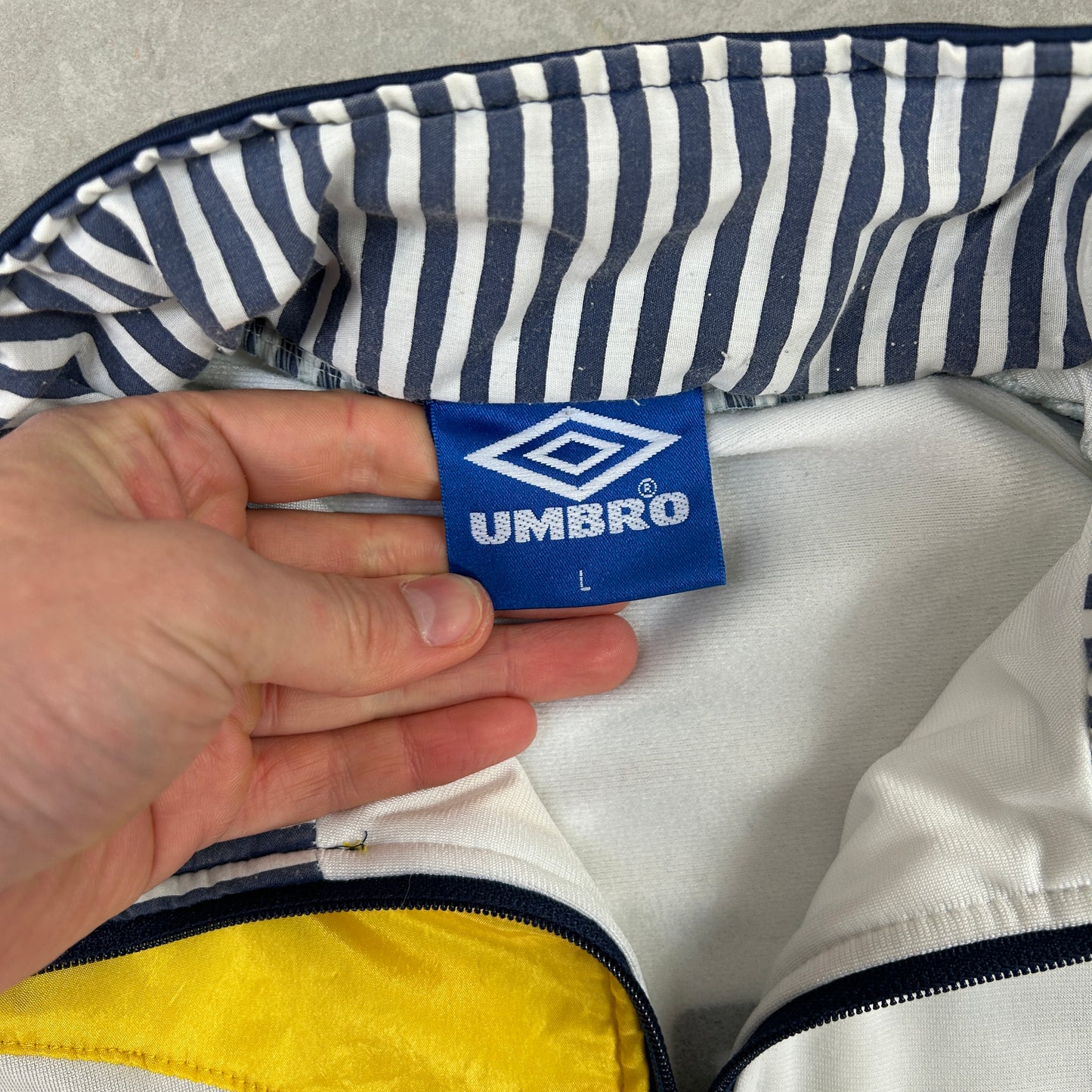 Vintage Umbro NavyTracksuit Track Shell Windbreaker Jacket - L