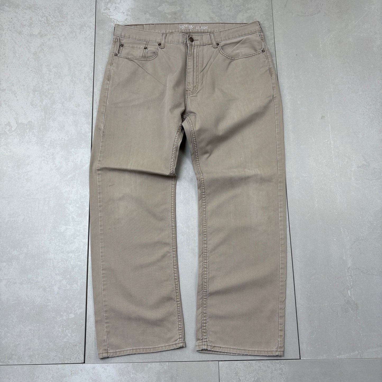 Vintage Levis Baggy Cream Chino Denim Jeans - 38