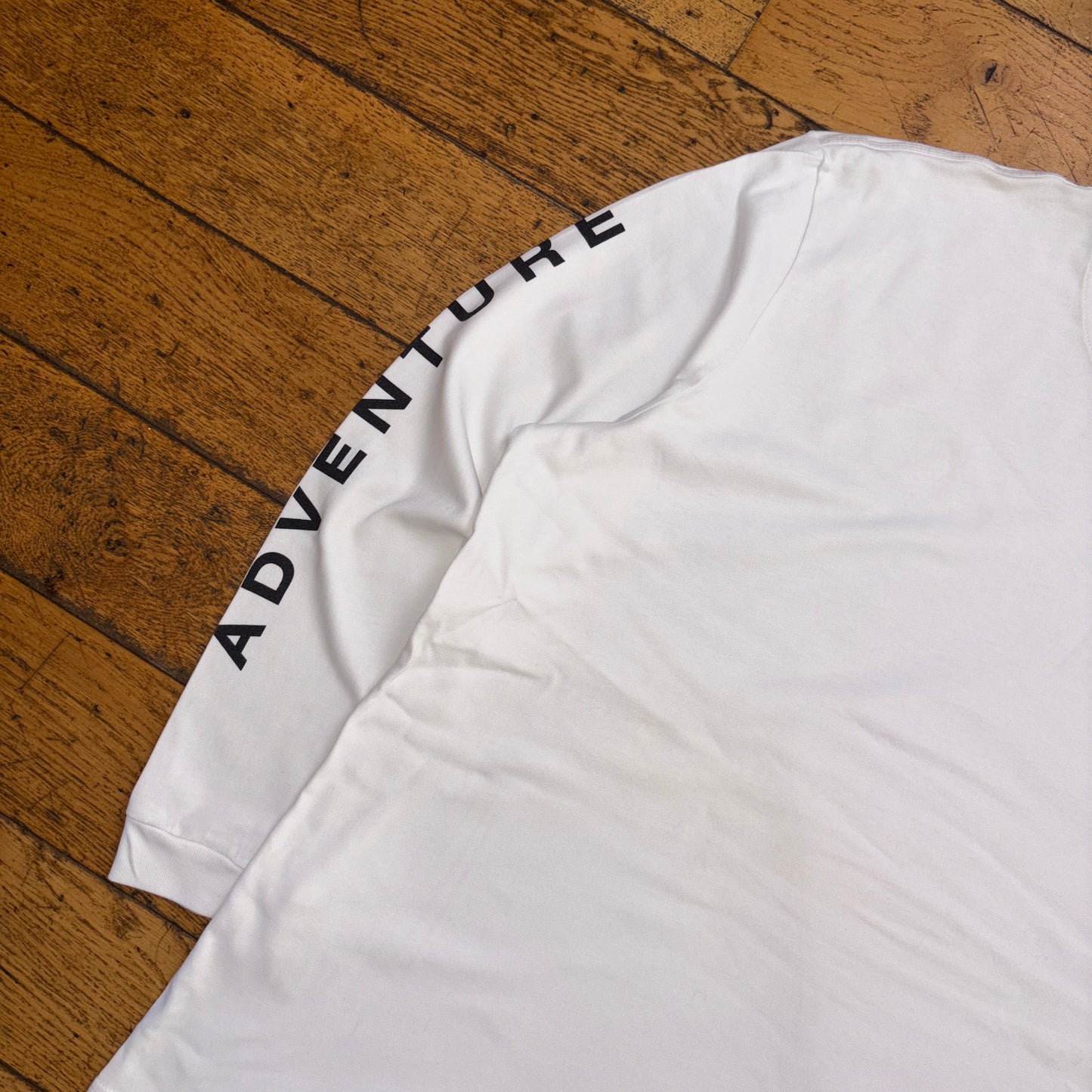 Vintage Adidas Adventure White Long Sleeve Graphic T-Shirt - 2XL