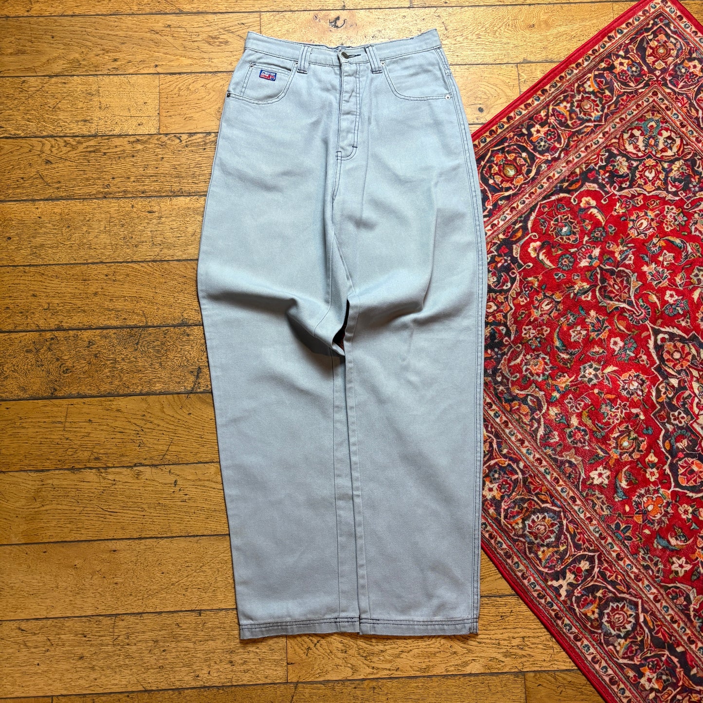 Vintage 90s Pepsi Max Grey Baggy Tapered Jeans - 30L