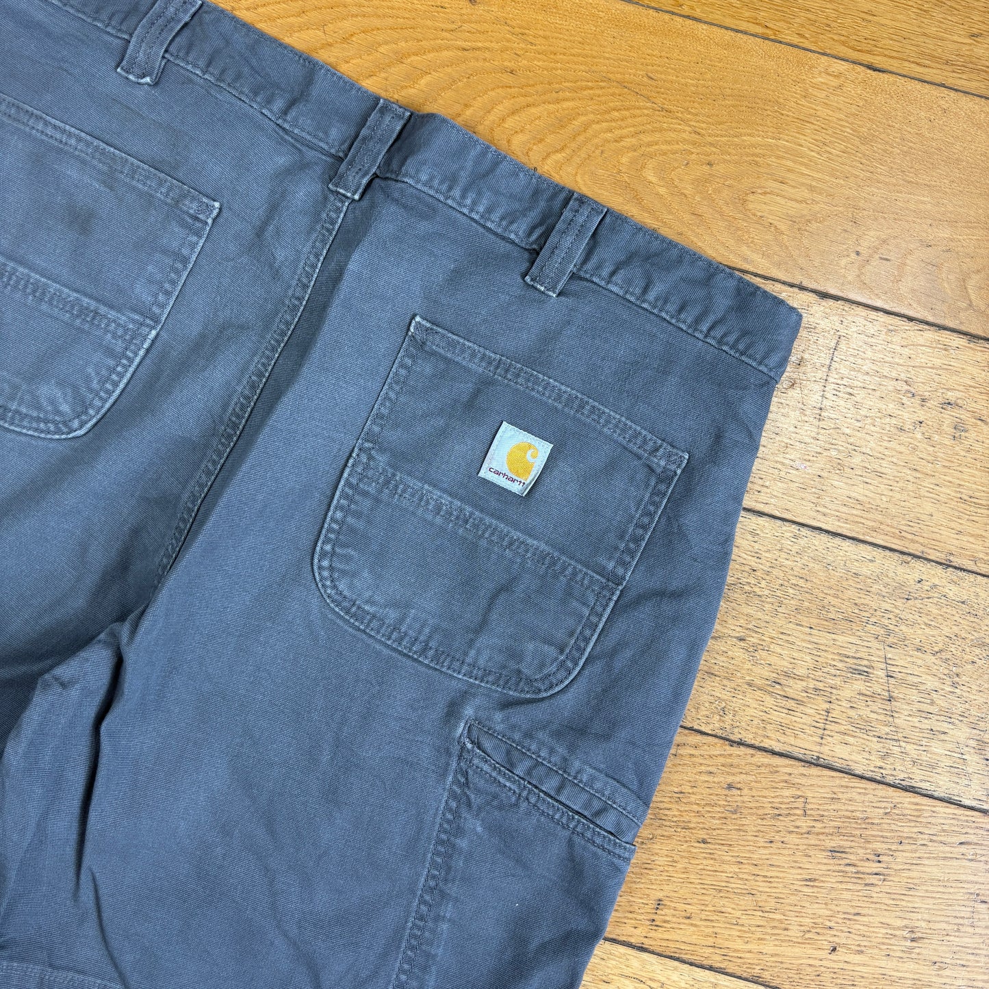 Vintage Carhartt Workwear Grey Baggy Carpenter Shorts - 38