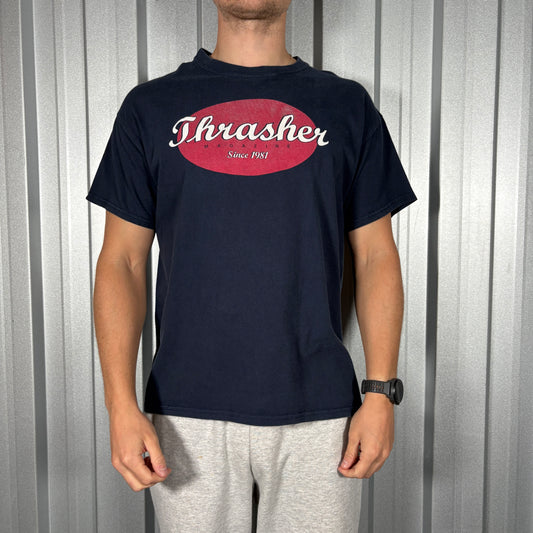 Thrasher Navy Skate Graphic T Shirt - S