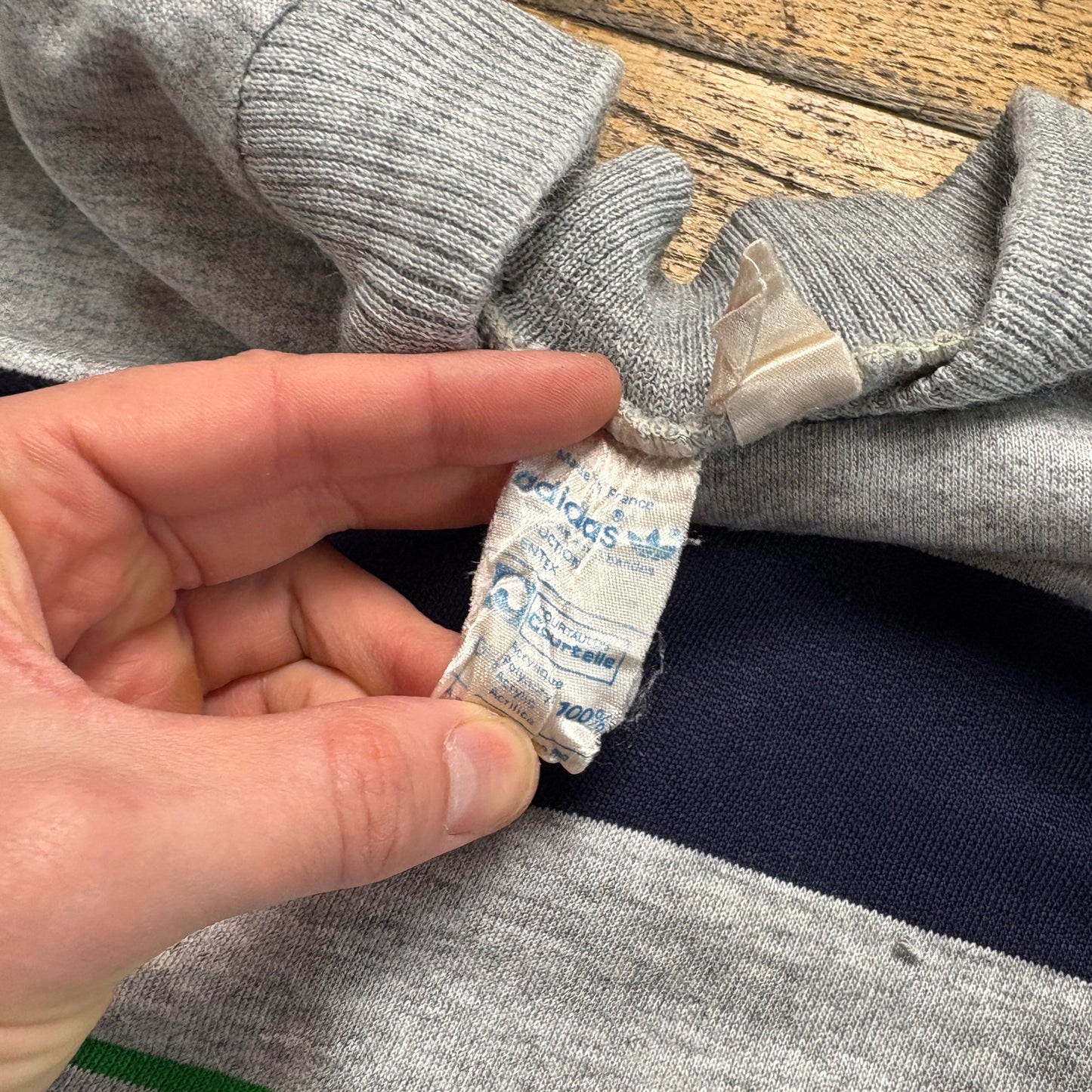 Vintage 80s Adidas Grey Sweatshirt - XL