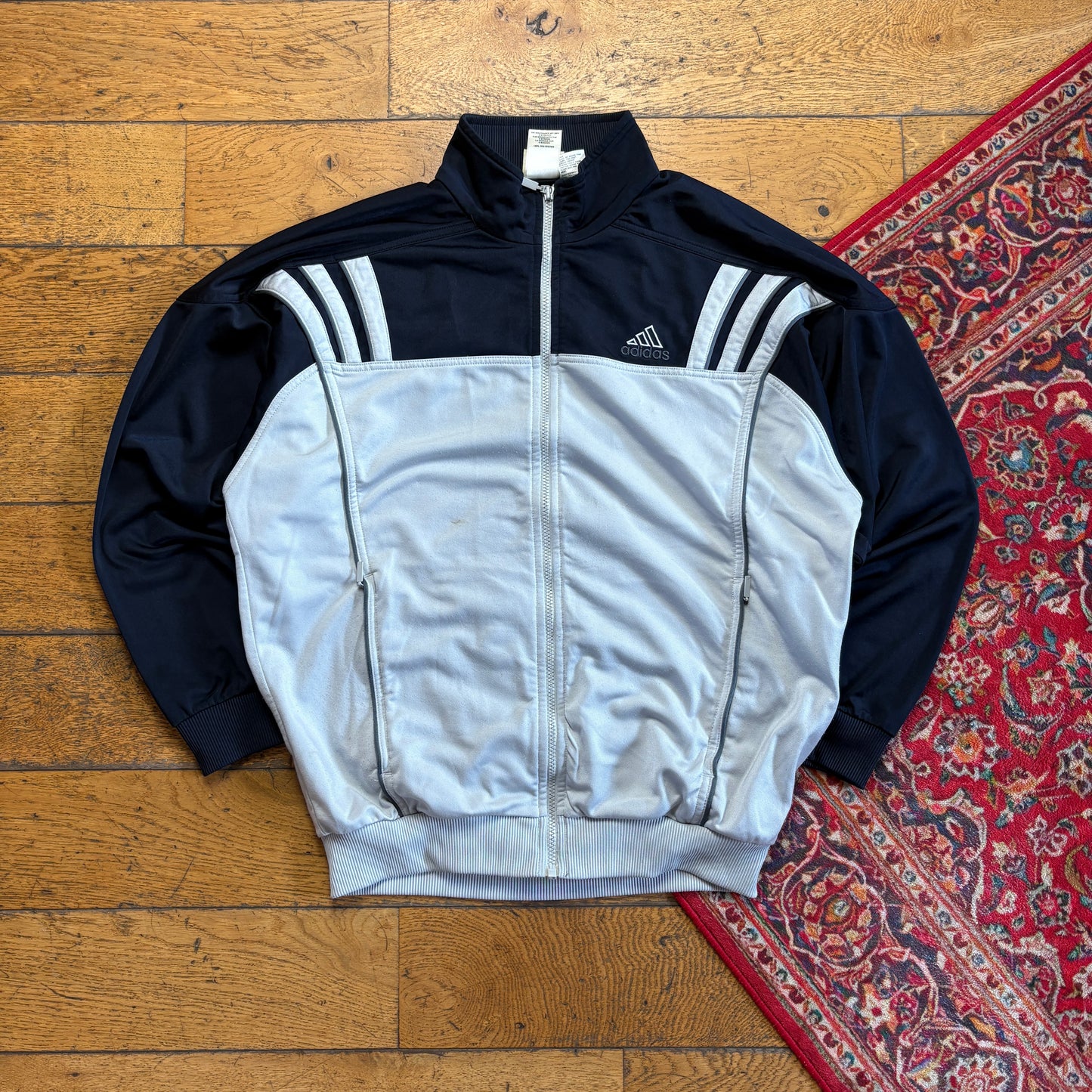 Vintage 90s Adidas Blue Tracksuit Track Jacket - M