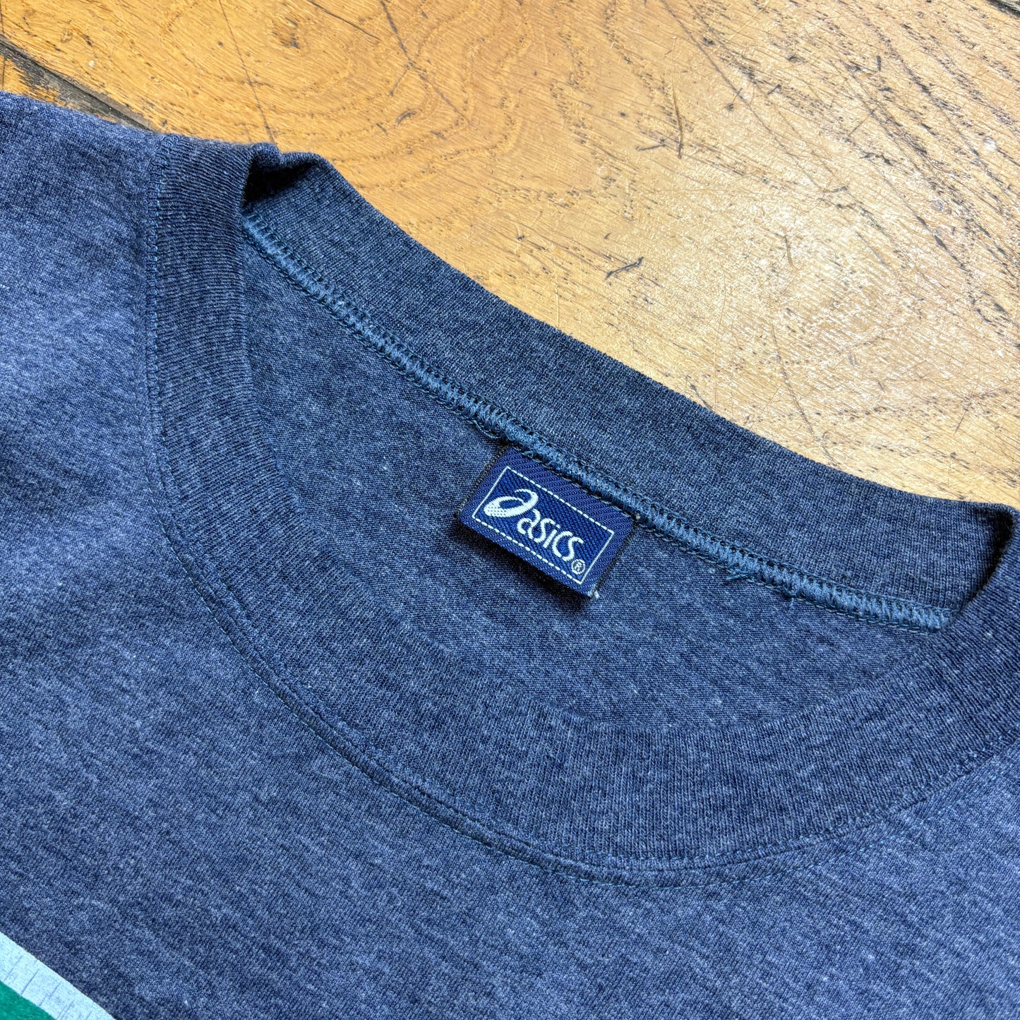 Vintage ASICs Blue Graphic T-Shirt - L
