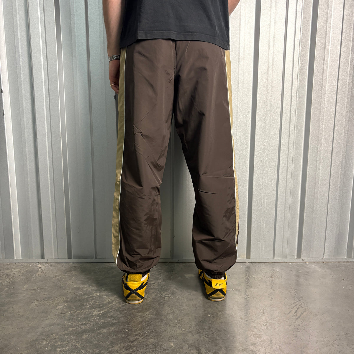 Palace Brown Baggy Piped Jogger Embroidered Tracksuit Bottoms - M