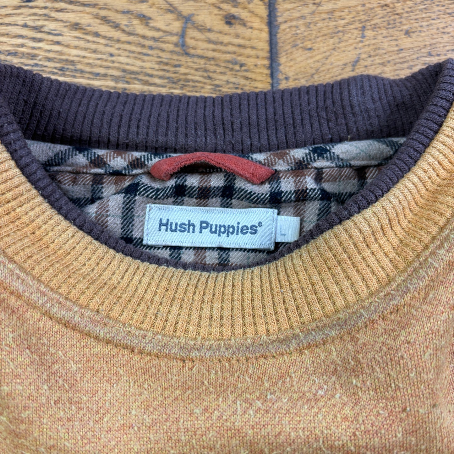 Vintage 90s Hush Puppies Boxy Brown Embroidered Sweatshirt - L