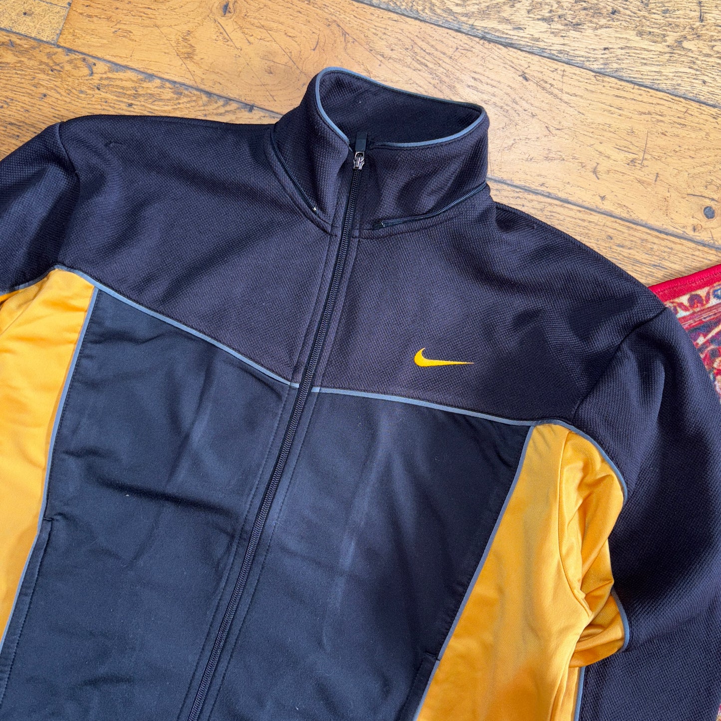 Vintage Nike Black Y2K Tracksuit Track Shell Windbreaker Jacket - L