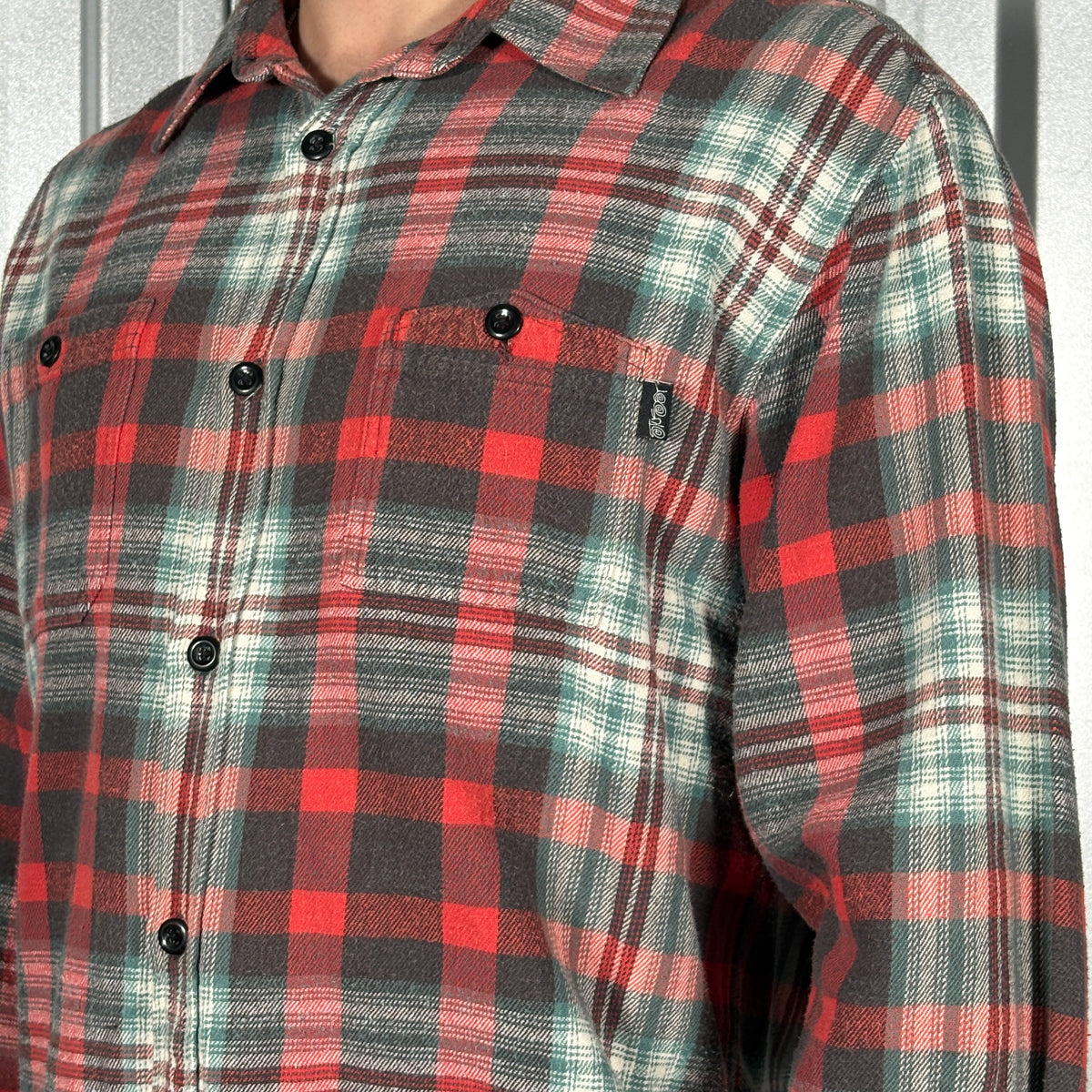 Stussy Red Check Plaid Flannel Shirt - M