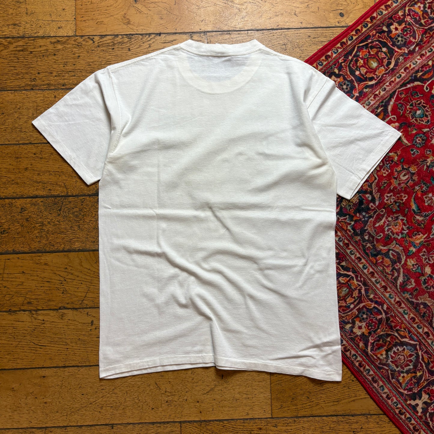 Vintage White Fishing Single Stitch Graphic T-Shirt - S