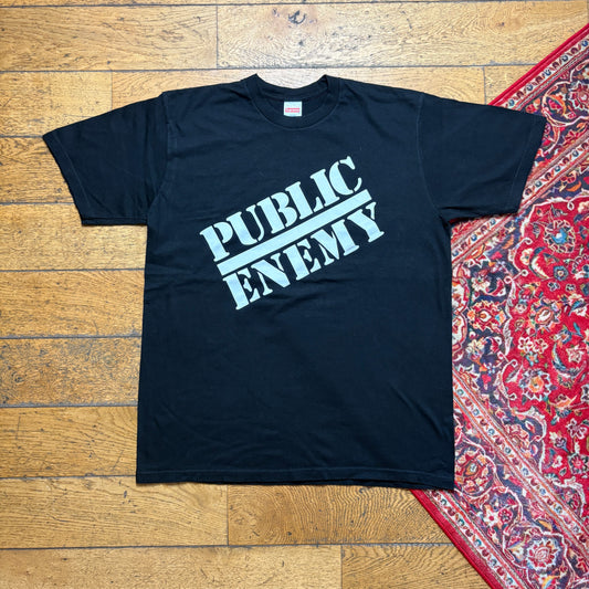 Vintage Supreme Public Enemy Black Graphic T-Shirt - M