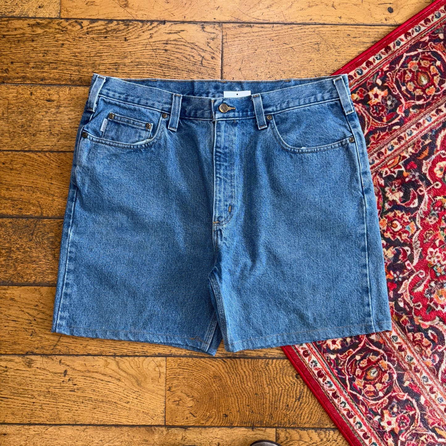 Vintage Carhartt Workwear Baggy Carpenter Blue Shorts - 38