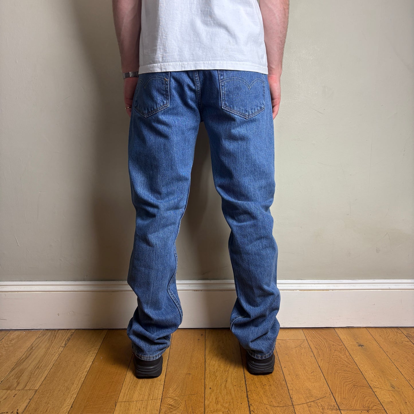 Vintage Levis 505 Straight Blue Denim Jeans - 36L