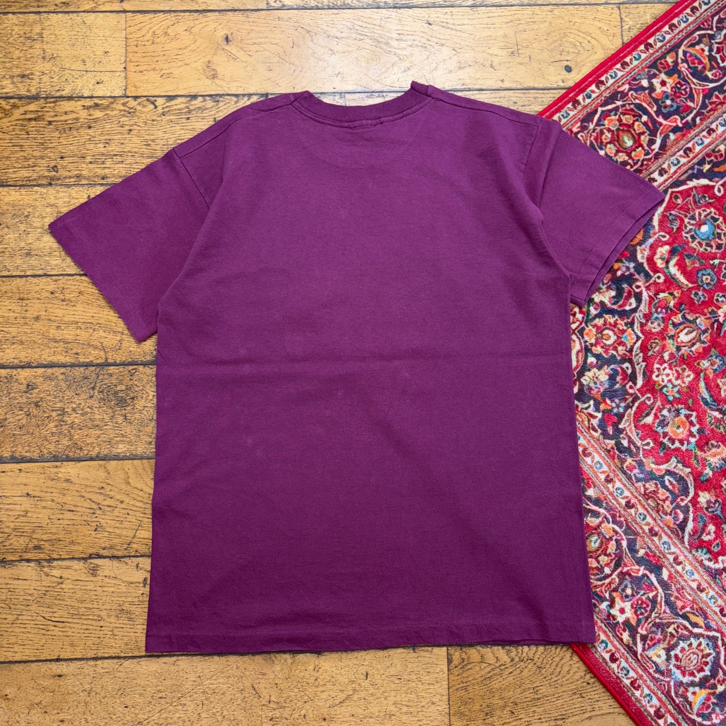 Vintage 90s Burgundy Single Stitch Graphic T-Shirt - M
