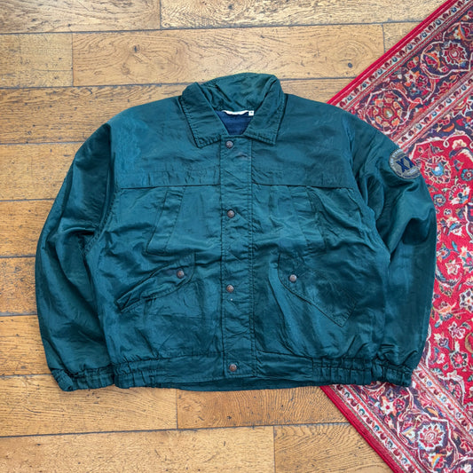 Vintage Levis Green Lightweight Cropped Bomber Jacket - M