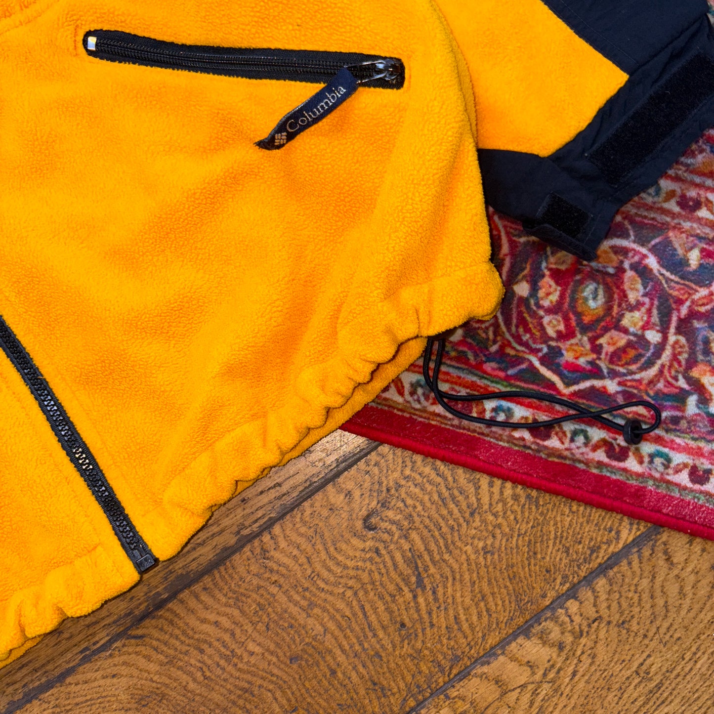 Vintage Columbia Yellow Zip Fleece Embroidered Sweatshirt - XL