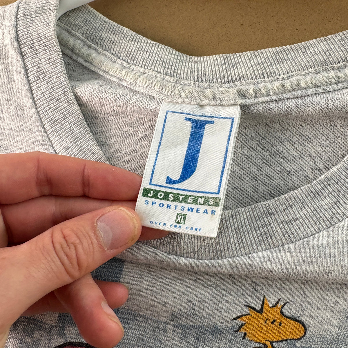 Vintage 90s Snoopy Grey Single Stitch Graphic T-Shirt - XL