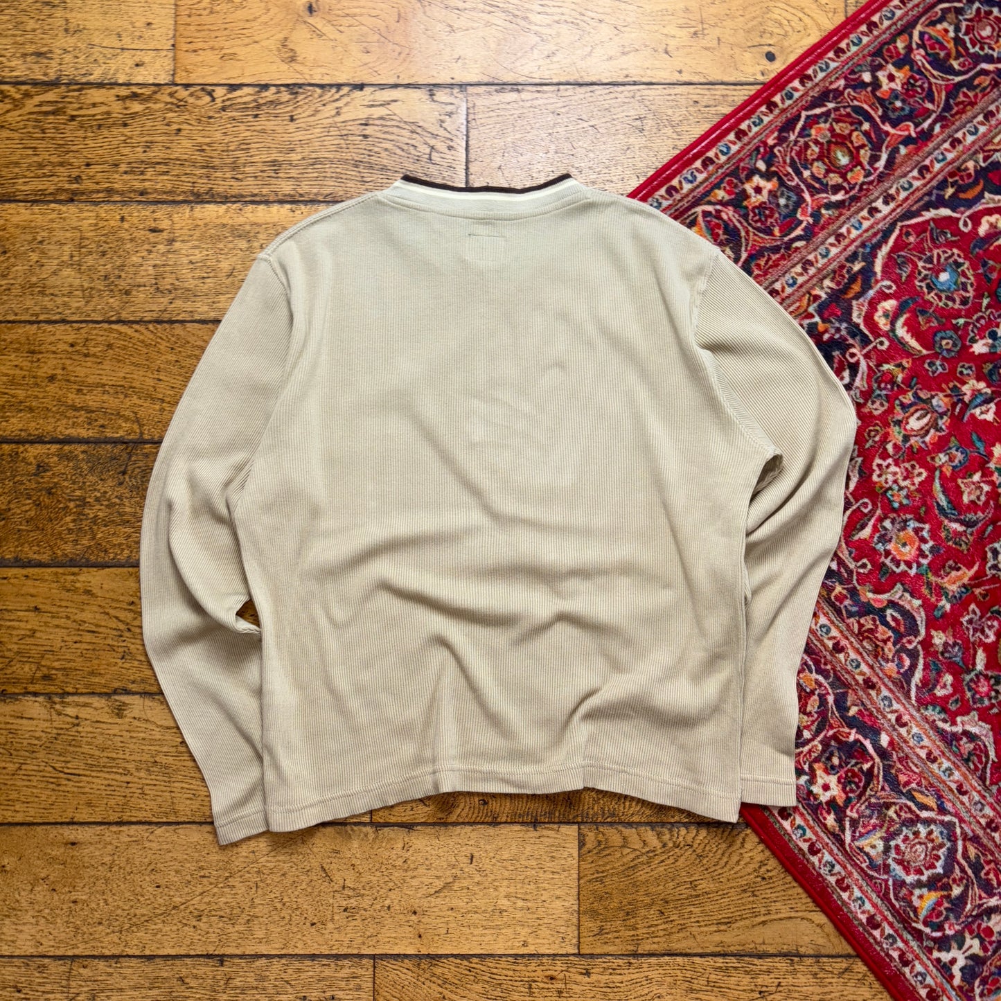 Vintage 90s Energie Skate Cream Brown Embroidered Sweatshirt - M