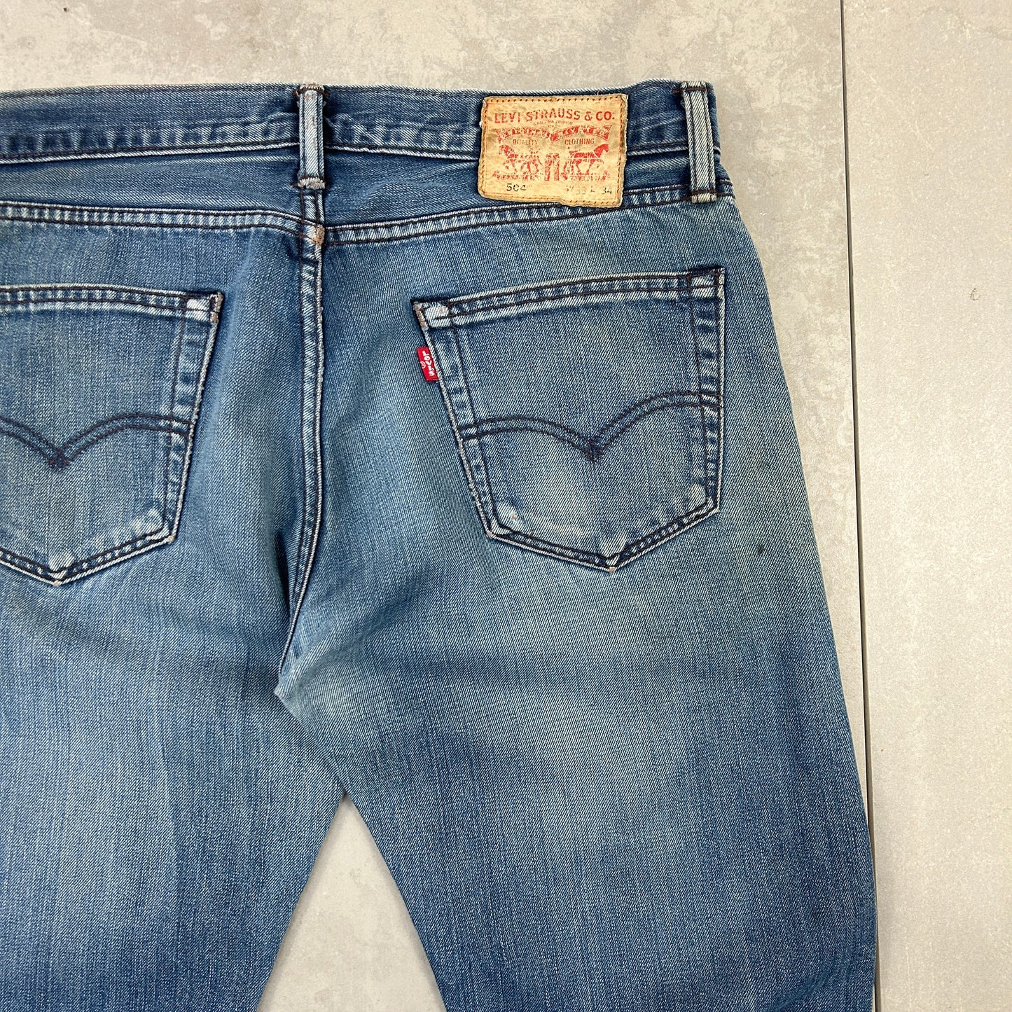 Vintage Levis 504 Straight Blue Denim Jeans - 33