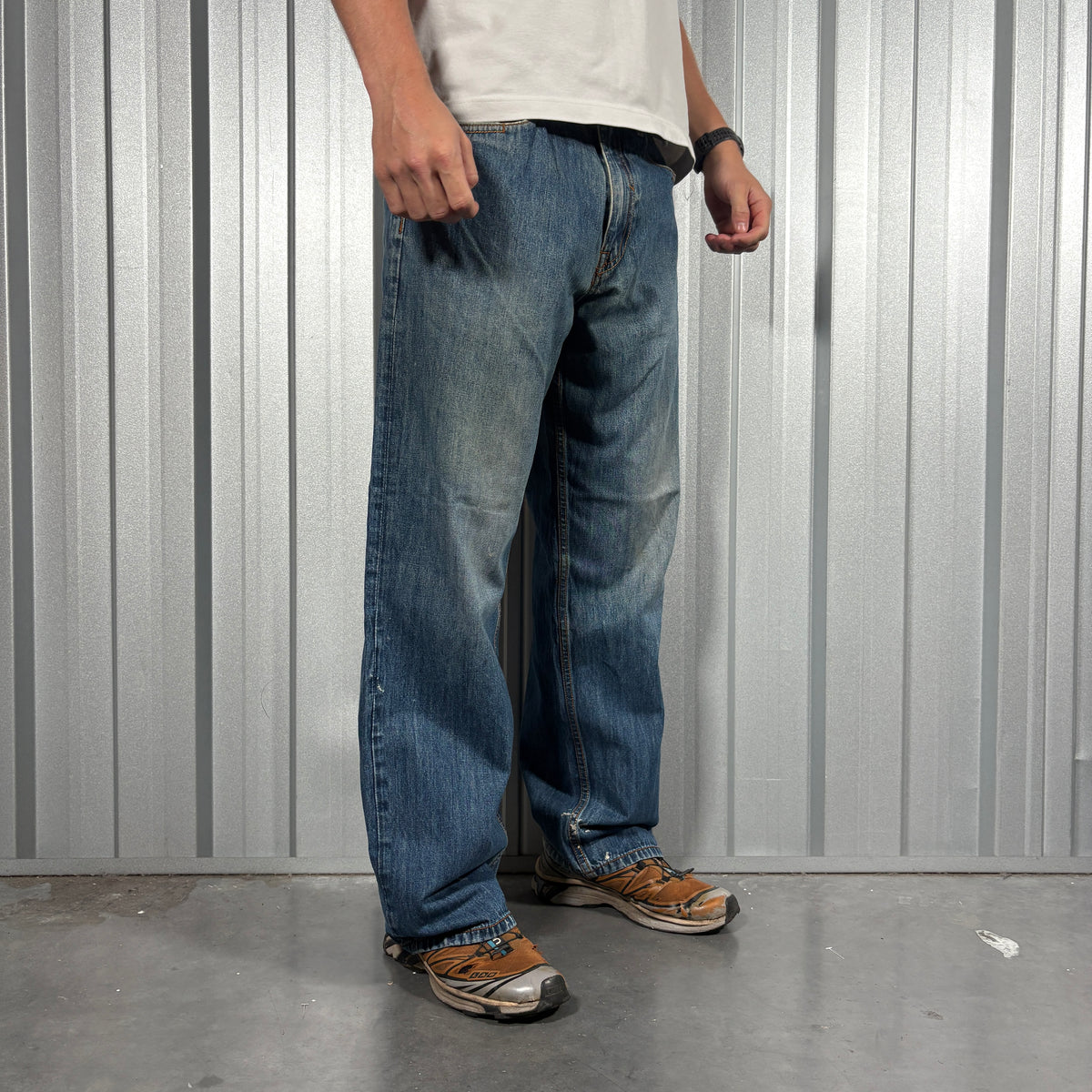 Rocawear Embroidered Hip Hop Y2K Blue Baggy Jeans - 34S