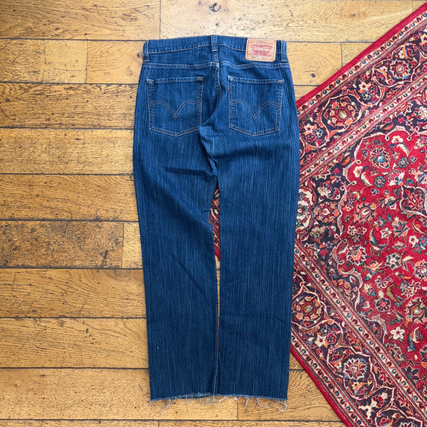Vintage Levis 511 Skinny Slim Blue Denim Jeans - 31S