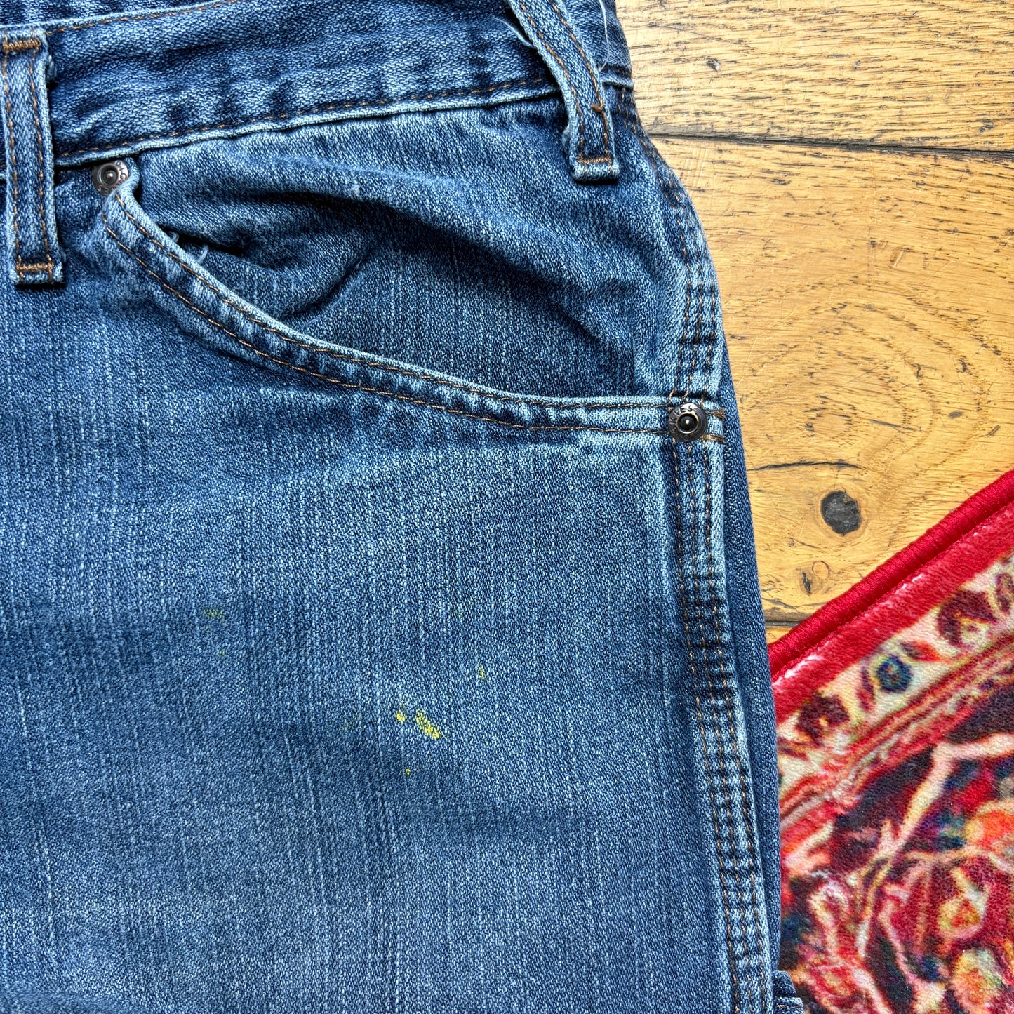 Vintage Dickies Workwear Carpenter Baggy Blue Jeans - 34R
