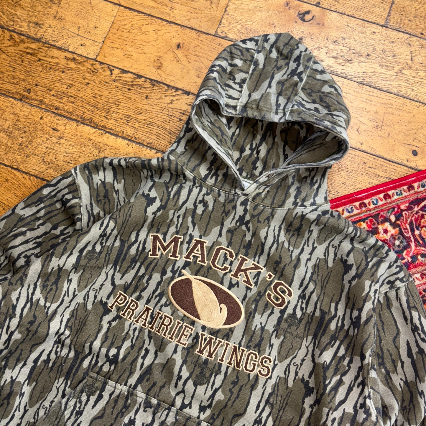 Vintage Realtree Embroidered Camo Green Hoodie Sweatshirt - XL