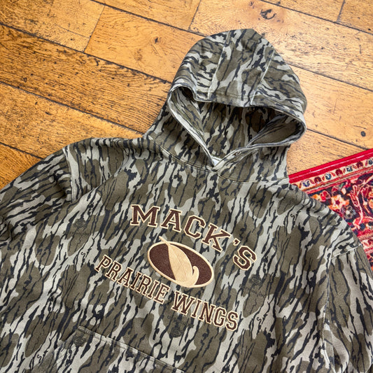 Vintage Realtree Embroidered Camo Green Hoodie Sweatshirt - XL